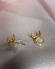 Crescent Moon Studs