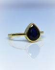 Sapphire Teardrop Ring