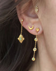 Crescent Moon Studs