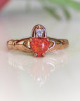 Red Opal Claddagh