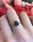 Sapphire Teardrop Ring