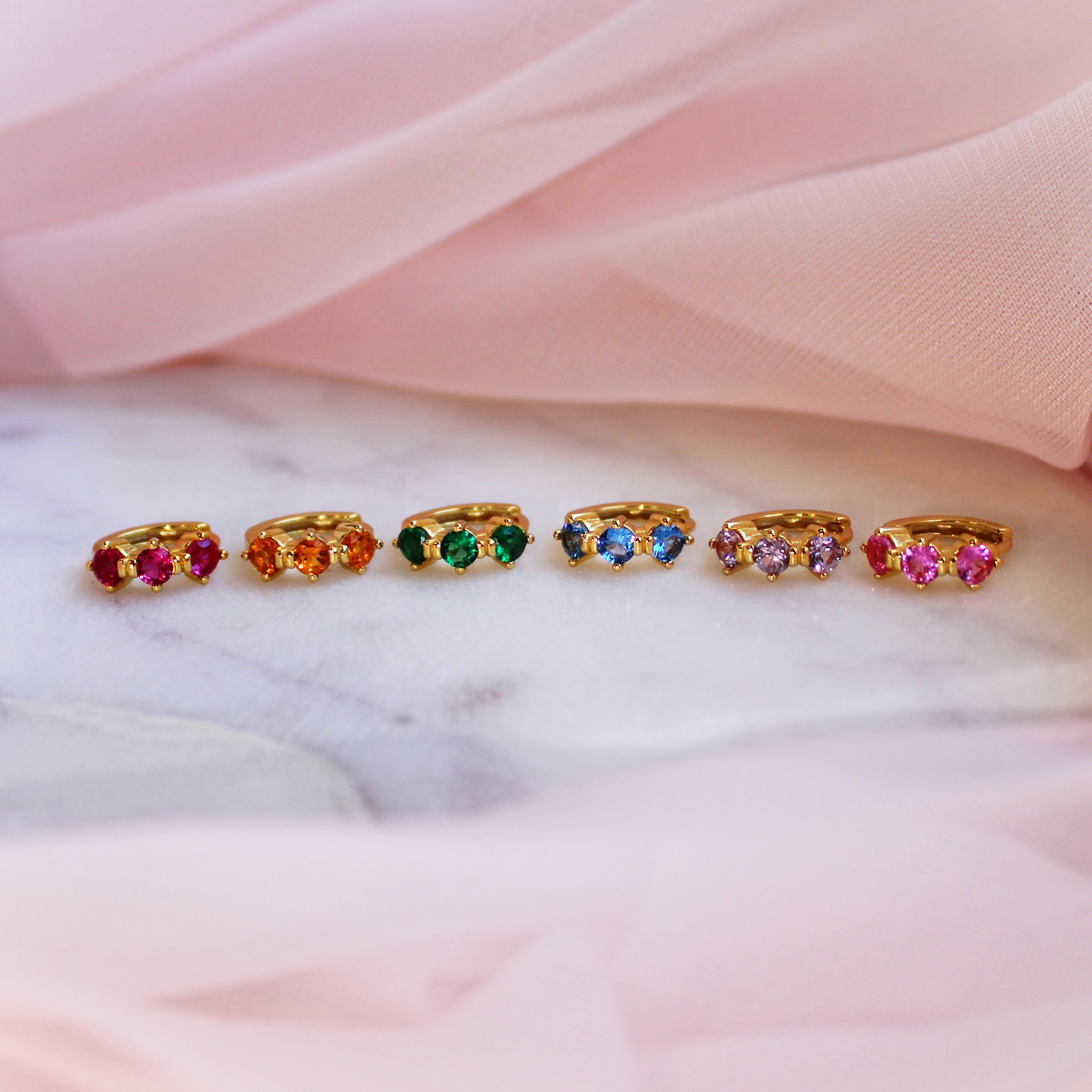 Soda Pop Sapphire Earring Sets