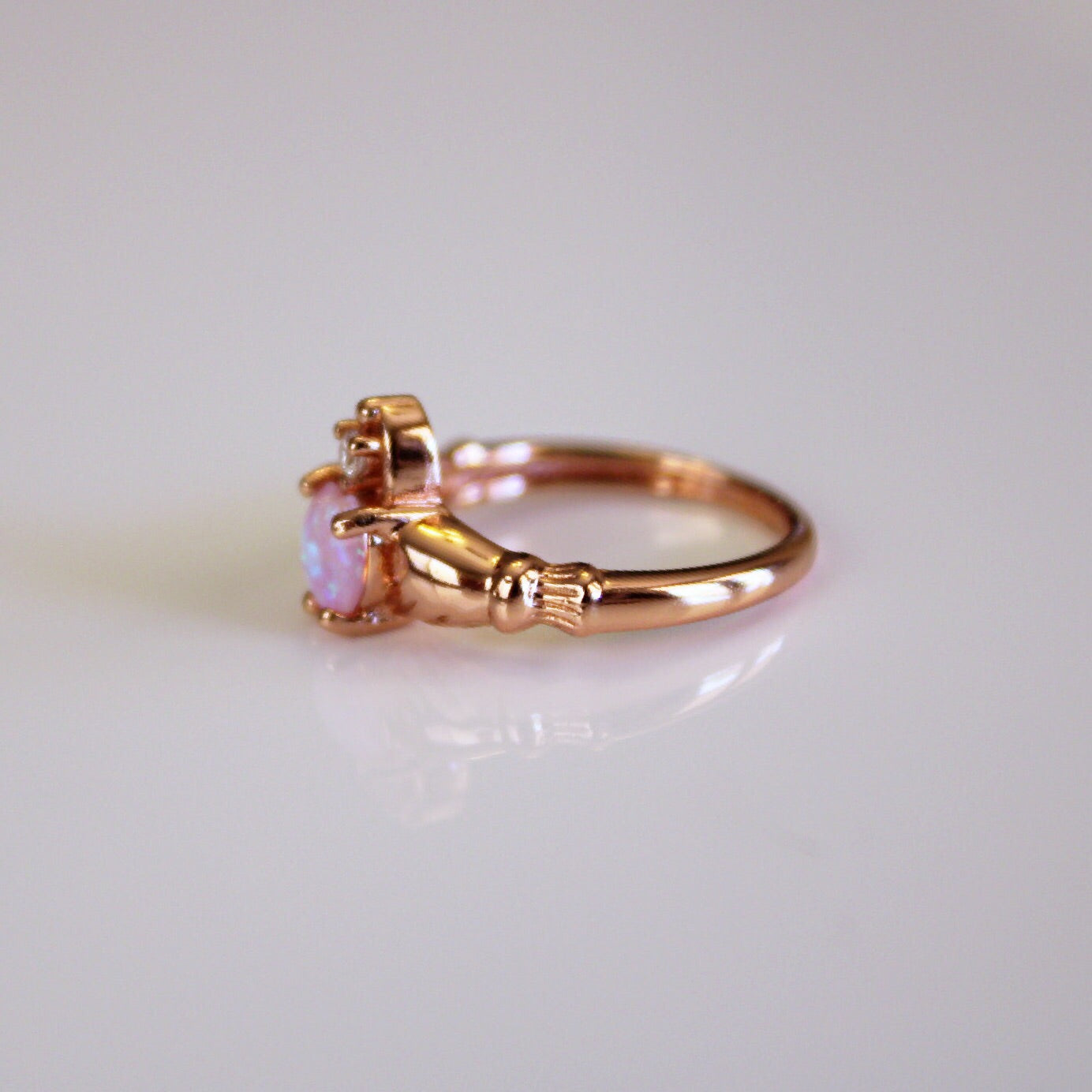 Pink Opal Claddagh