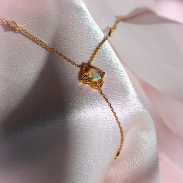 Opal Lily Necklace