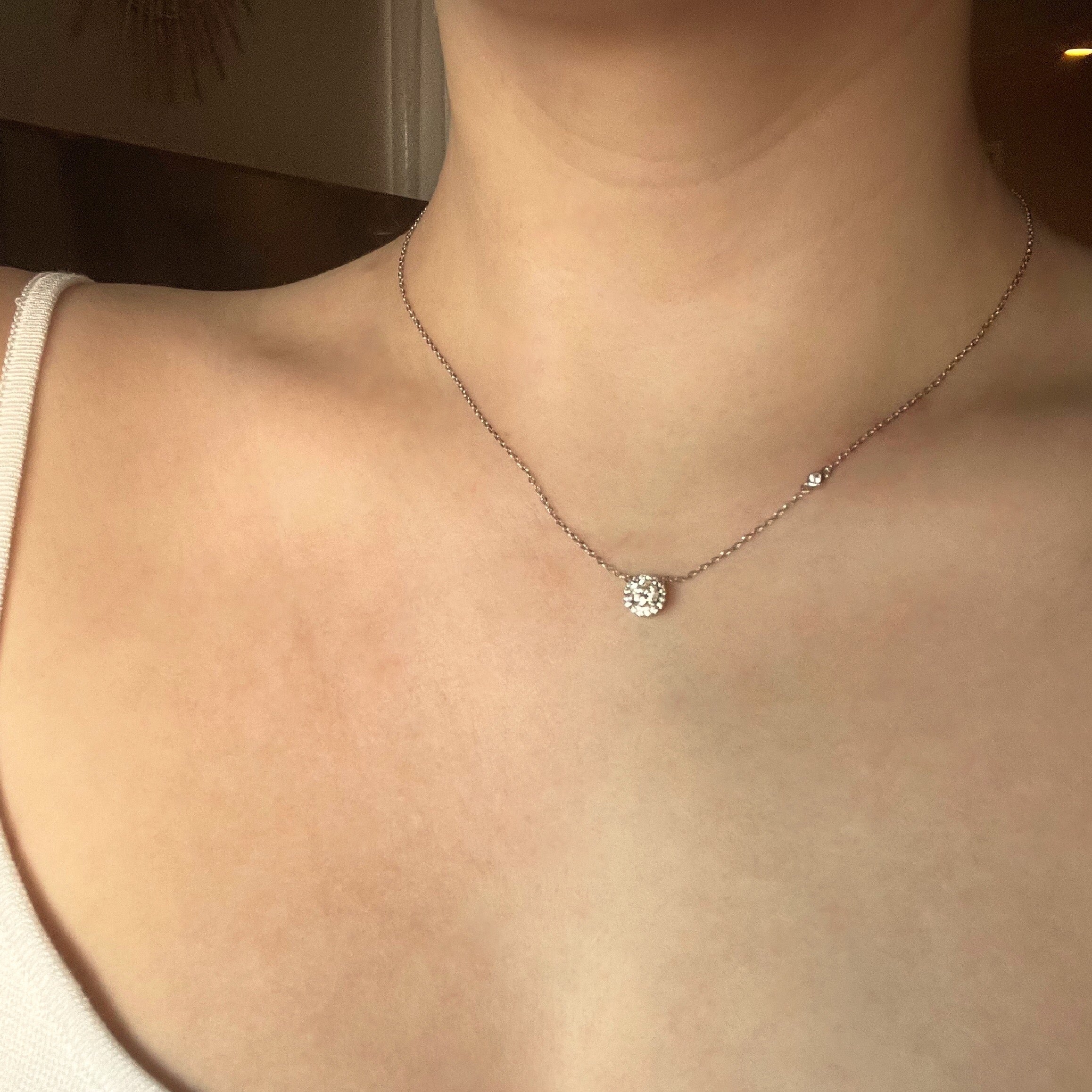 Be Mine | Moissanite Halo Necklace