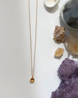 Citrine Sun Drop Necklace