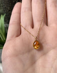 Citrine Sun Drop Necklace