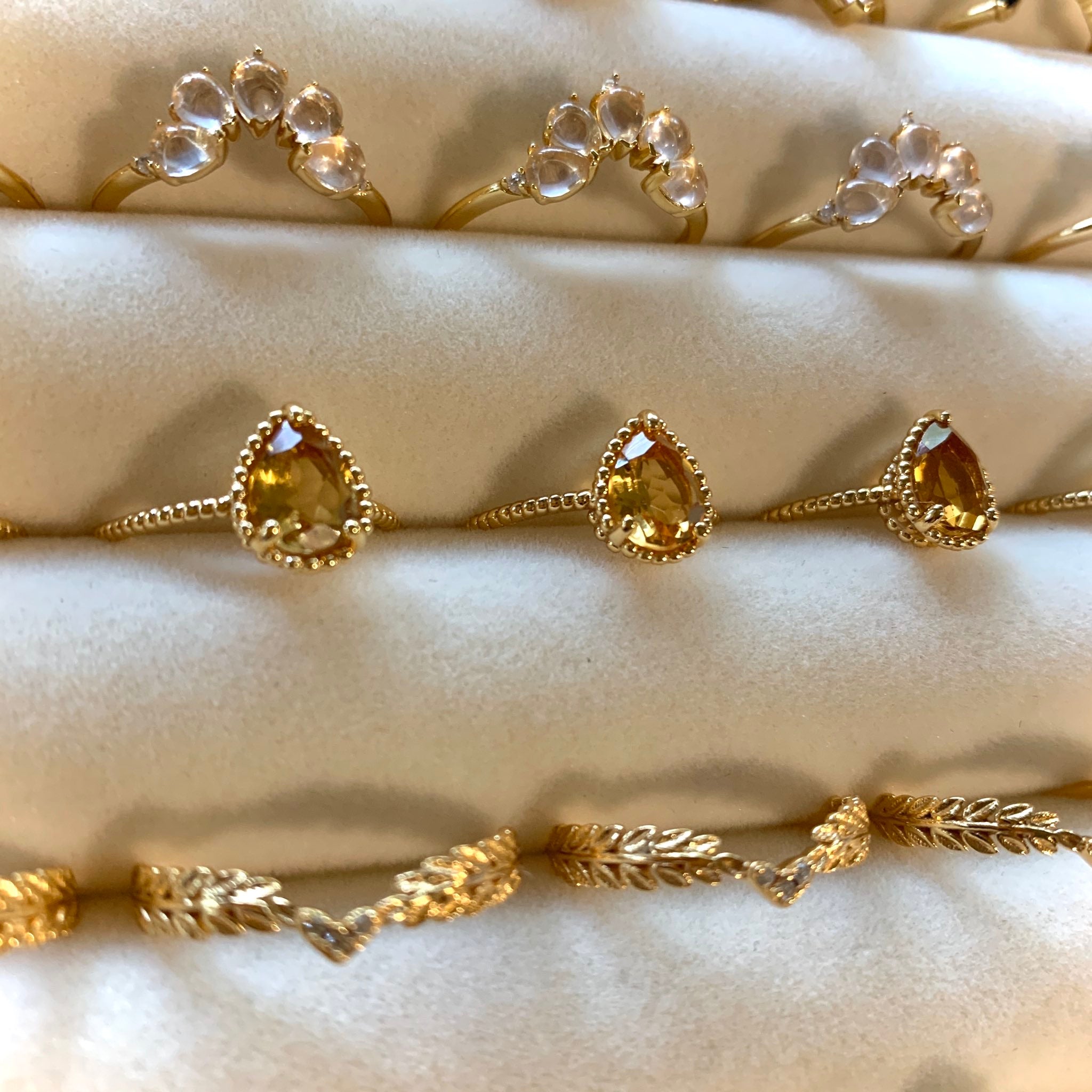 Citrine Sun Drop Ring